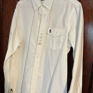 Ralph Lauren w/skull Men's White Button-Down Shirt